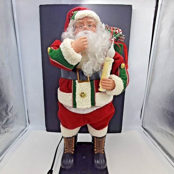Holiday Creations Animated 29” Mr. Santa Claus Animated 1998 Works Well - Picture 2 of 10
